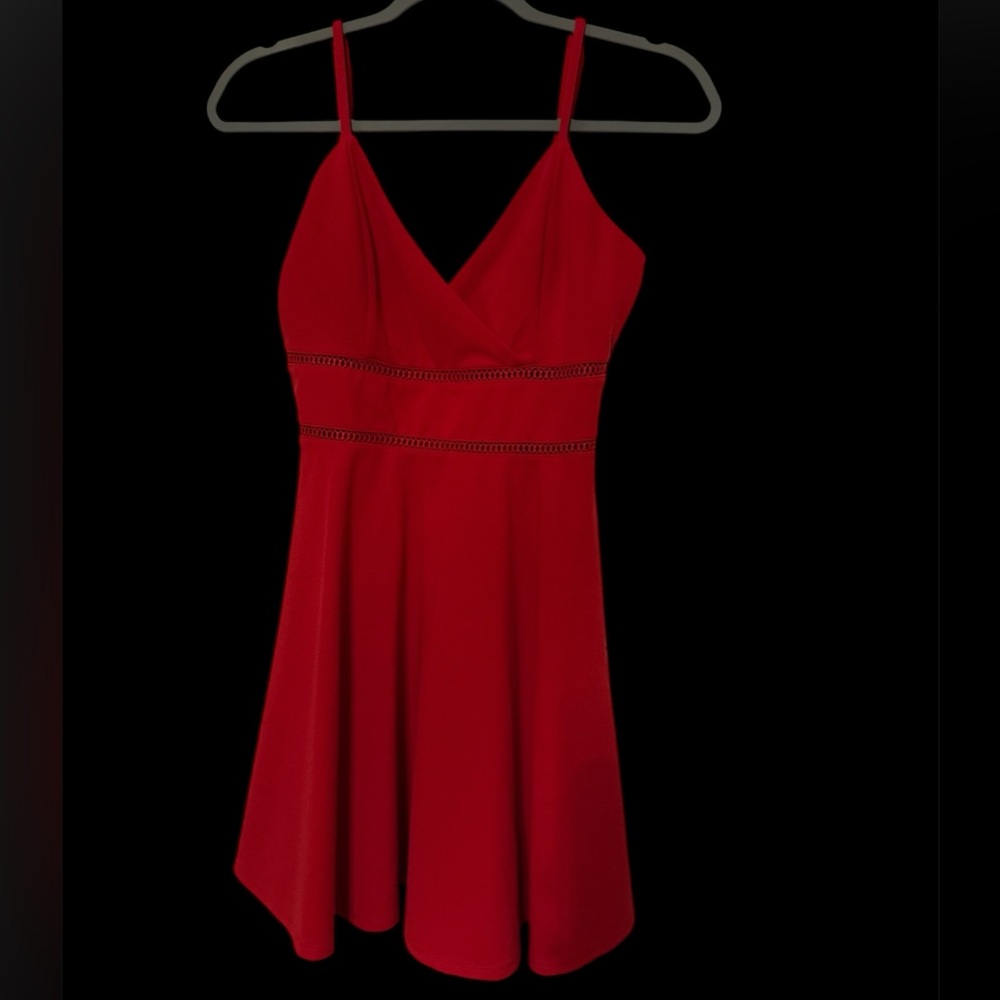 Trixxi Vibrant Red Spaghetti Strap Mini Dress Size Medium